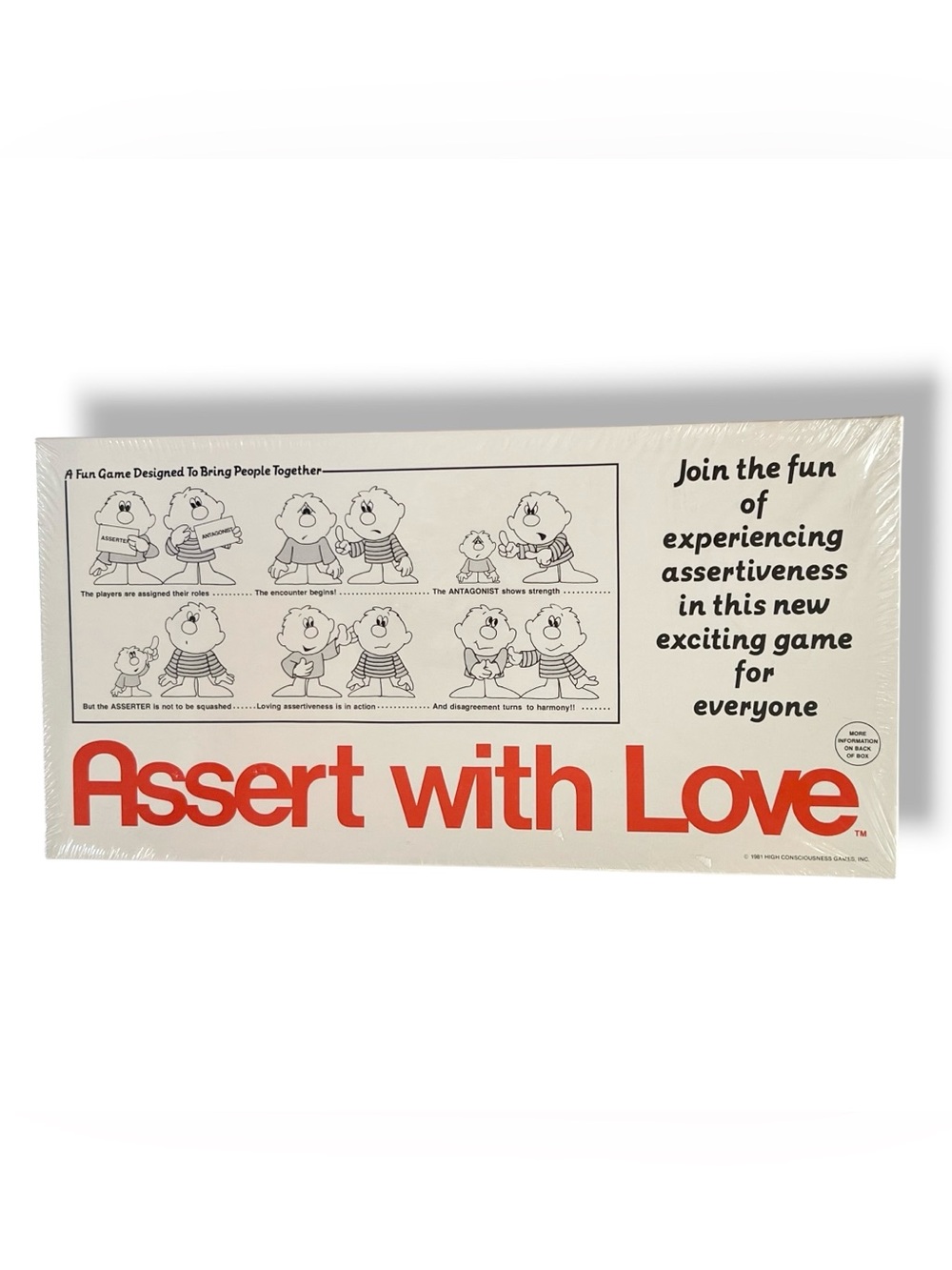 SEALED ASSERT WITH LOVE BOARD GAME 1981 LIFE SKILLS 80s HIGH CONSCIOUSNESS VTG